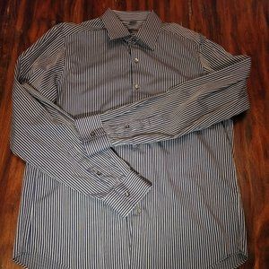 Men's DKNY Contemporary Slim Fit Dress Shirt Size L 16 34/35